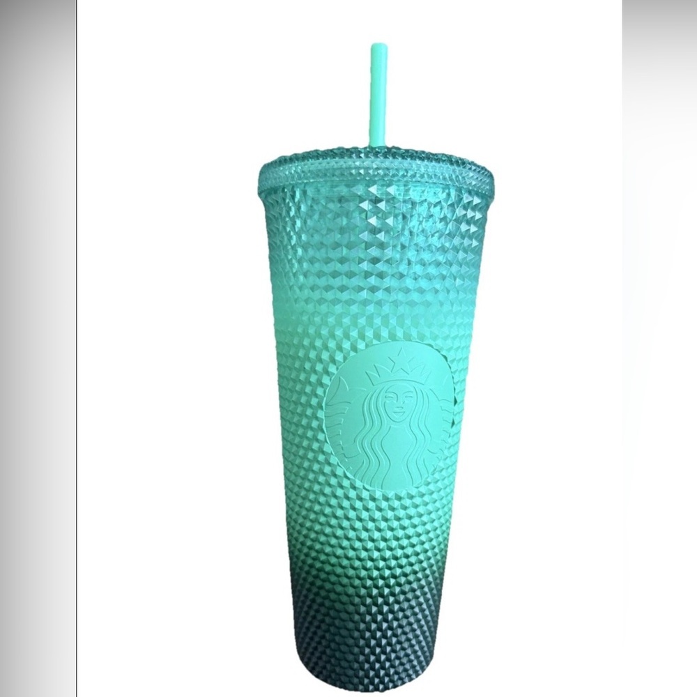Starbucks 24oz Venti 2022 Holiday Green Ombré Waxberry Studded Cup Tumbler